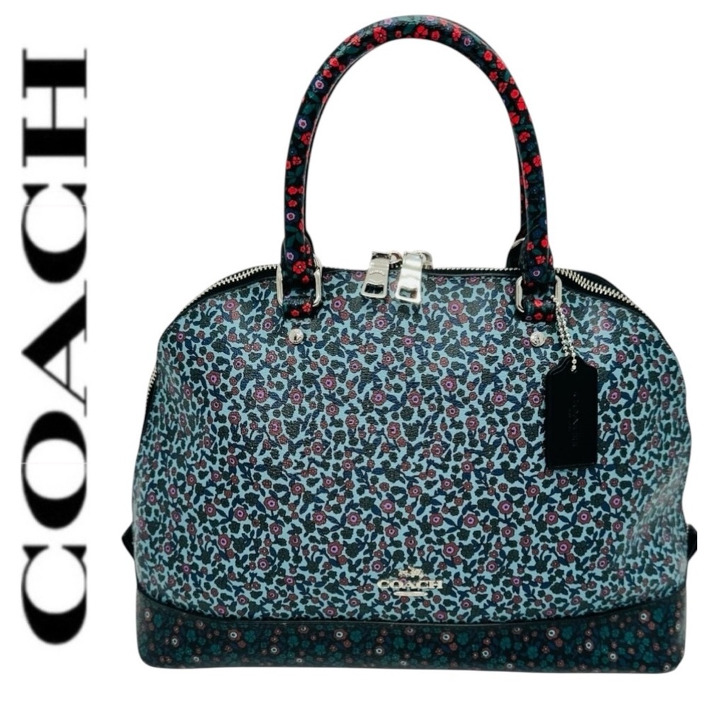 Coach Sierra Satchel Ranch Floral Tea Rose Print Limited Edition Domed Bag $395